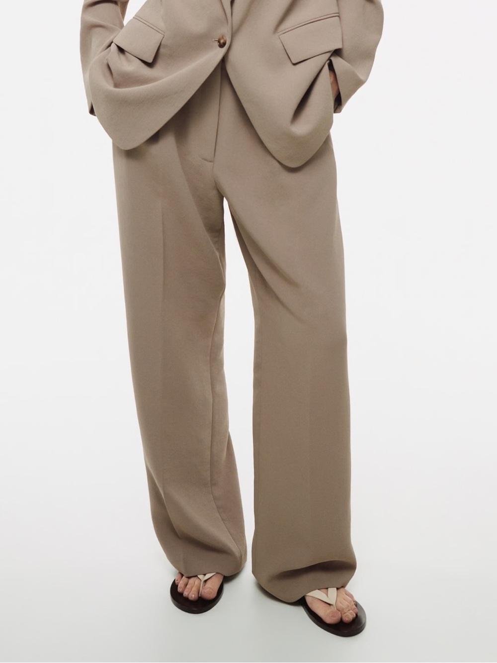 Aritzia Beige/Taupe Effortless Pants Short 2
